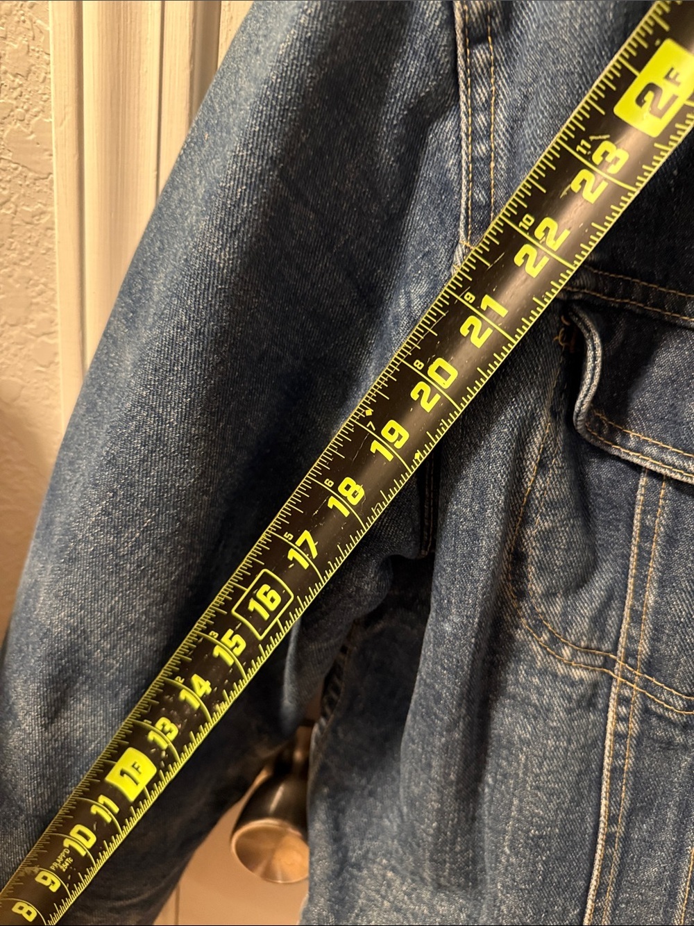 Vintage Lee Rider Blue Denim Jacket with Tan Corduroy Collar - Picture 8 of 8